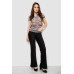 Блуза жіноча в квітковий принт, колір пудровий