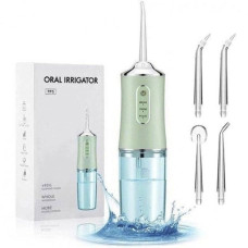 Іригатор для чищення зубів та порожнини рота Oral Irrigator з акумулятором та змінними насадками Green