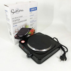Плита електрична Suntera SP-1920, електроплита для дачі, електроплита 1000Вт Black