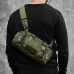 Сумка - підсумок тактична поясна Tactical військова, сумка нагрудна з ременем на плече 5 літрів кордура хакі