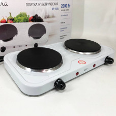 Плита електрична Suntera DP-1925 2000 Вт, електроплита двоконфоркова настільна White