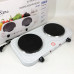 Плита електрична Suntera DP-1925 2000 Вт, електроплита двоконфоркова настільна White Плита електрична Suntera DP-1925 2000 Вт, електроплита двоконфоркова настільна White