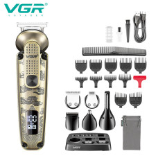 Набір для стрижки VGR 6 в 1 V-095, 16 насадок, Багатофункціональна акумуляторна машинка для стрижки Набір для стрижки VGR 6 в 1 V-095, 16 насадок, Багатофункціональна акумуляторна машинка для стрижки