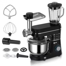 Кухонний комбайн Domotec MS-6676B 5в1 10л 1400Вт міксер/м'ясорубка, стаціонарний планетарний тістоміс Кухонний комбайн Domotec MS-6676B 5в1 10л 1400Вт міксер/м'ясорубка, стаціонарний планетарний тістоміс