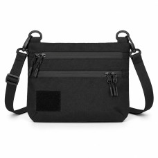 Тактична сумка чорна з Cordura 1000D, сумка через плече з VELCRO-панеллю