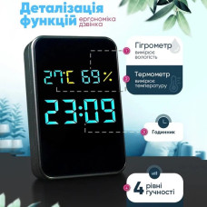 Дзвінок дверний бездротовий з козирком з DOORBELL 5615 з годинником, термометром і показником вологості Дзвінок дверний бездротовий з козирком з DOORBELL 5615 з годинником, термометром і показником вологості